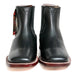 Los Altos Men's Boot Wide Square Toe Deer Black Leather Sole - Deer Black