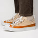 Zelli Lando Sueded Goatskin Sneakers in Taupe | Made in Italy