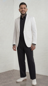 Mens Wide Leg Pants Classic Fit Pleated Pants in Color "Black" 20.5 inch bottom Pants come lined to the knee.