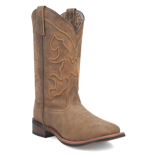 Laredo Women's Megan Broad Square Toe Leather Boots - Tan 3119 - Dan Post Boots