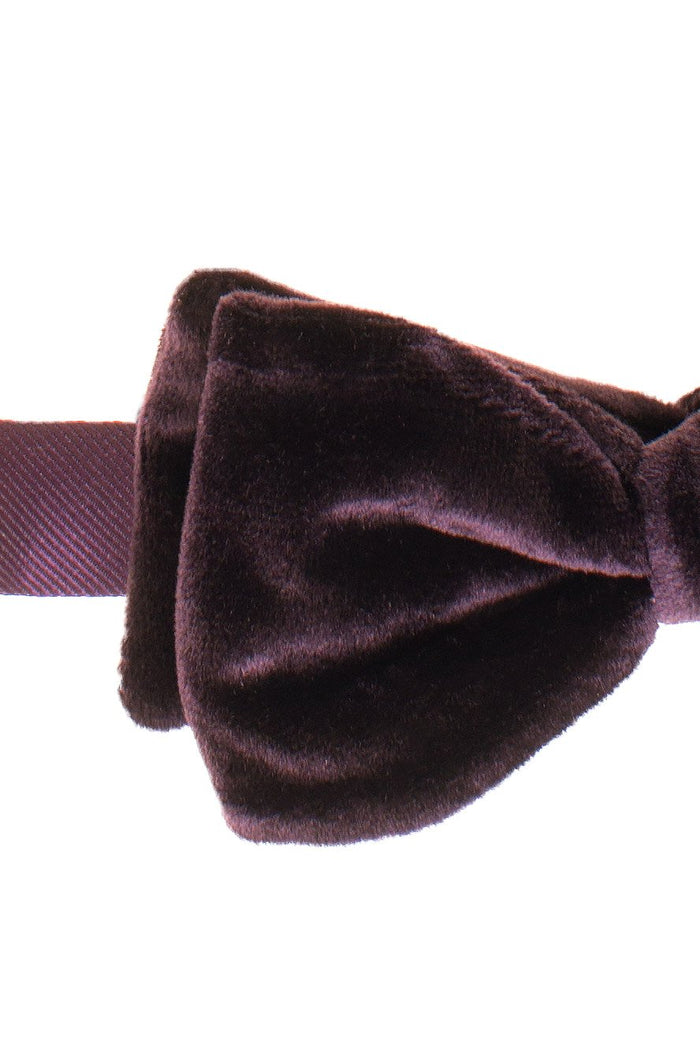 "Luxor"  Aubergine Velvet Bow Tie