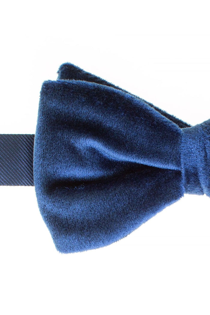 "Luxor" Dark Blue Velvet Bow Tie