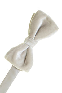 "Luxor" Dove Velvet Bow Tie
