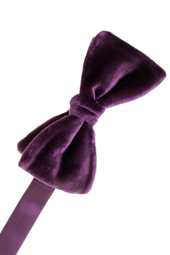 "Luxor" Plum Velvet Bow Tie