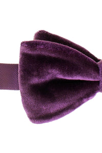 "Luxor" Plum Velvet Bow Tie