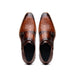 Zelli Legerra Hand-Burnished Crocodile Print Monk Strap in Cognac