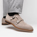 Zelli Legerra Double Monkstrap in Sand Suede Goatskin