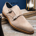 Zelli Legerra Double Monkstrap in Sand Suede Goatskin