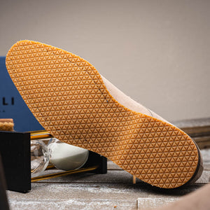 Zelli Legerra Double Monkstrap in Sand Suede Goatskin