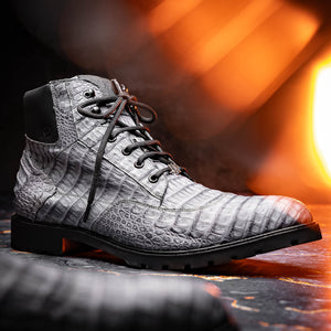 Marco Di Milano Leoni Oil Gray Leather Shoe