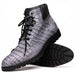 Marco Di Milano Leoni Oil Gray Leather Shoe