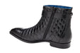 Belvedere Libero Black Genuine Ostrich Leather Shoe