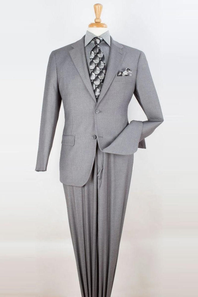 "Light Grey Apollo King 2-Button Modern Fit Suit" - USA Men's Outlet