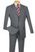 "Light Grey Apollo King Men's Suit - Modern Fit Poplin 2-Btn Style" - USA Men's Outlet