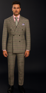 light-taupe-modern-fit-double-breasted-glen-plaid-peak-lapel-2-piece-suit
