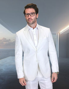 Statement Men's 2 Piece Modern Fit Suit - 100% Linen