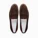 Zelli Livorno Sueded Italian Goatskin Slip-On Loafers in Brown