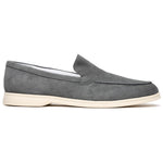 Zelli Livorno Casual Sueded Goatskin Slip-On Loafer in Grey