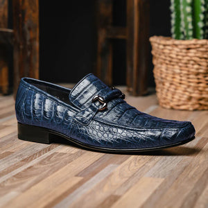 Los Altos Caiman Bit Loafers Navy