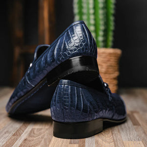 Los Altos Caiman Bit Loafers Navy