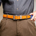 Marco_Di_Milano Luciano Belt: Blue & Brandy Leather Dress Shoe