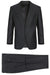 "Luxe Charcoal Wool 2-Button Suit w/Option Vest | Renoir" - USA Men's Outlet