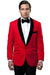 "Luxurious Red Tazio Men's Velvet Shawl Collar Tuxedo Jacket" - USA Men's Outlet