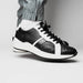 Marco_Di_Milano Lyon II: Black & White Leather Luxury Shoe