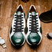 Marco Di Milano Lyon - Green & White Leather Loafers