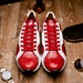 Marco Di Milano Lyon: Red & White Leather Dress Shoe