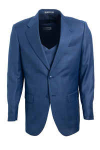 Menswear Classic: Stacy Adams Sharkskin 2-Button Suit in Blue