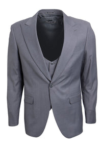 Answer: Men's Light Grey Vest One-Button Suit by Stacy Adams