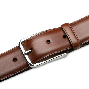 Mezlan Center-Piped Calfskin Belt