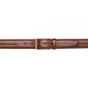 Mezlan Center-Piped Calfskin Belt