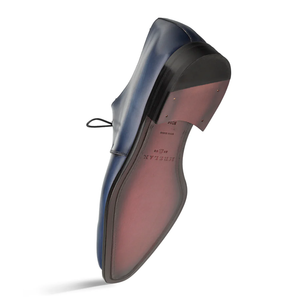 Mezlan Principe Patina Leather Derby Grey / Rust