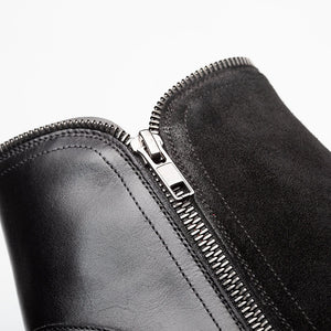 Mezlan Camilleri Calf / Suede Zip Boot Black (21343)