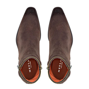 Mezlan Moretti Suede Zip Boot Brown (21686)