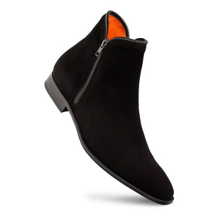 Mezlan Moretti Suede Zip Boot Black (21686)