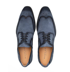 Mezlan Benante Suede Wingtip Derby - Luxury Men's Shoes