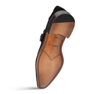 Mezlan Albini Suede Monk Strap - Luxury Italian Loafer
