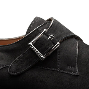 Mezlan Albini Suede Monk strap - Black