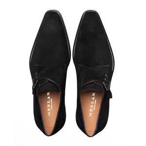 Mezlan Albini Suede Monk Strap - Luxury Italian Loafer
