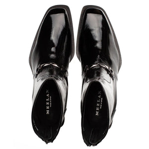 Mezlan Buscemi Hi-Shine Ornament Boot Black (21739)