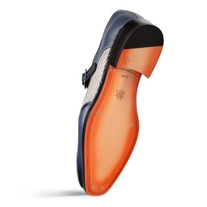 Mezlan Blanes: Luxury Leather Spectator Monk Strap