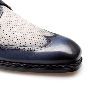 Mezlan Blanes: Luxury Leather Spectator Monk Strap