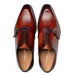 Mezlan Patina Calfskin Side Buckle Oxford