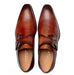 Mezlan Patina Calfskin Plain Toe Monk Shoe - Luxury Italian Leather