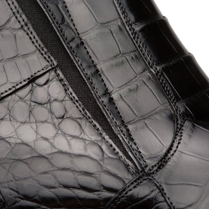 Mezlan Belucci Alligator Zipper Boots Black (3663-J)
