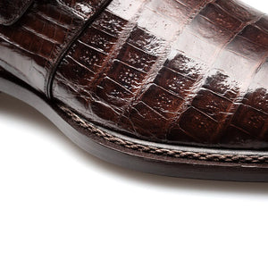 Mezlan Gigolo Crocodile Monk Strap