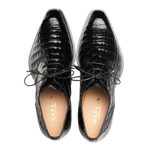 Mezlan Cratos Crocodile Derby Black (50070-F)